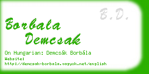 borbala demcsak business card